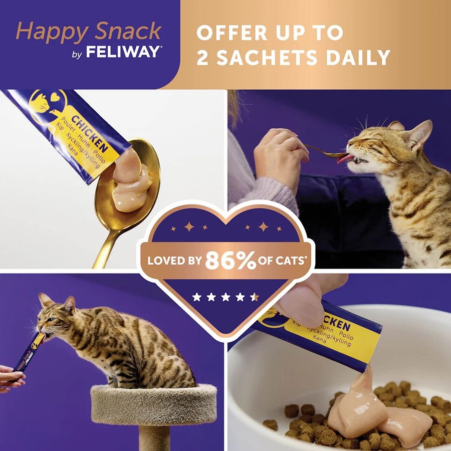 Feliway 15g x 6 Happy Snack Cat Calming Treats for Felines