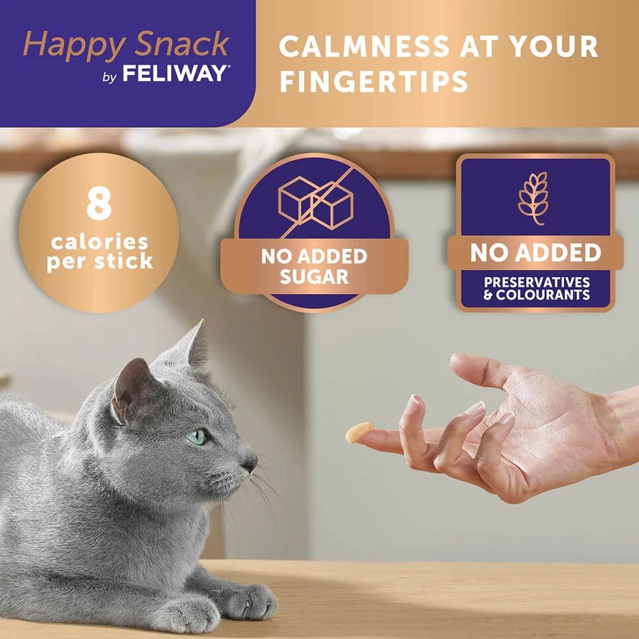 Feliway 15g x 6 Happy Snack Cat Calming Treats for Felines