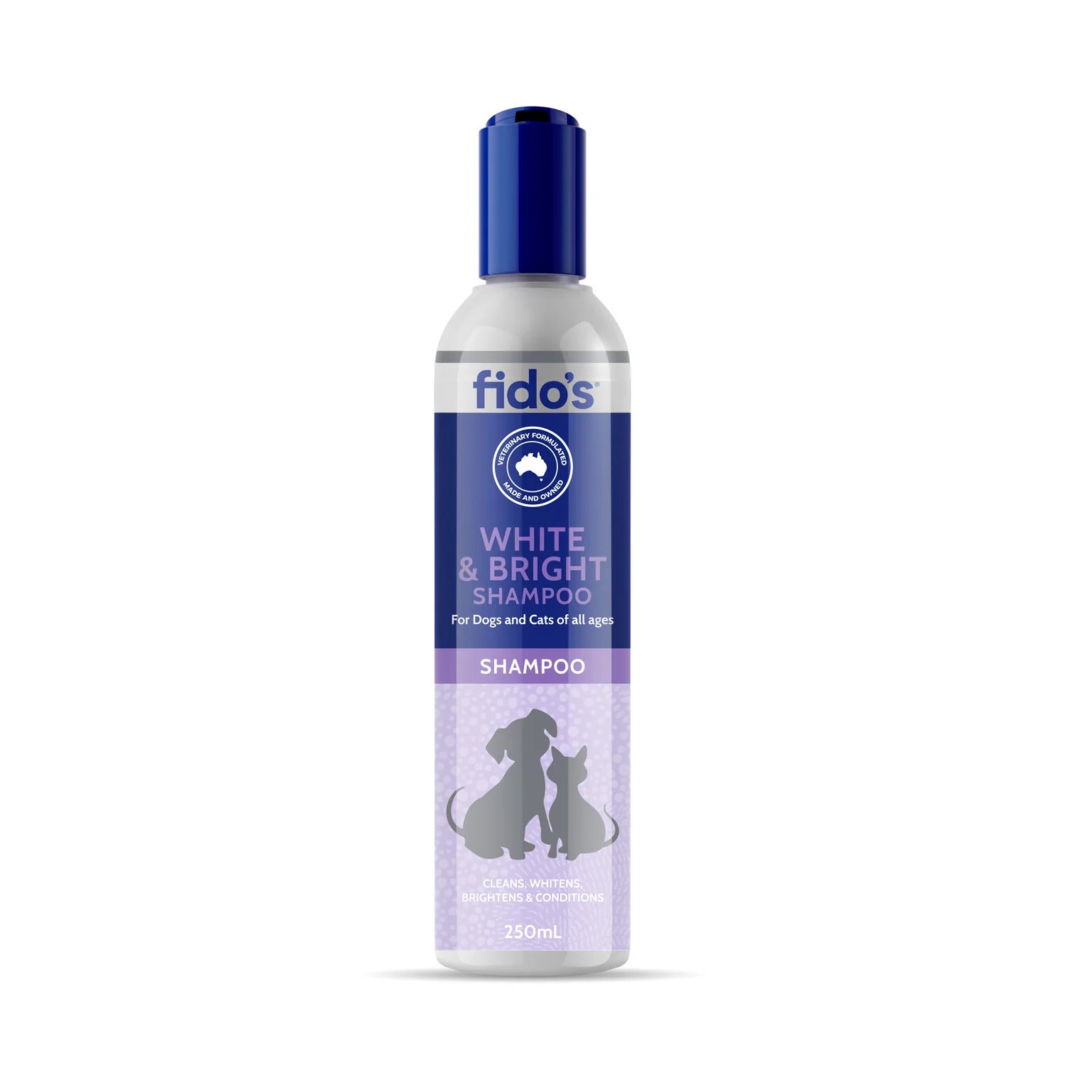 Fido's White & Bright Shampoo 250ml for Dogs, Cats, Puppies & Kittens