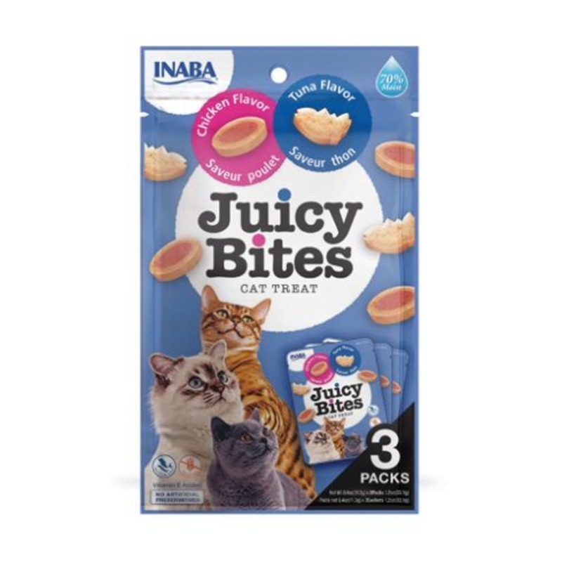 Buy INABA 34 Gram Tuna & Chicken Flavour Juicy Bites Treat for Cats