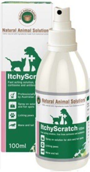 NAS Itchy Scratch Spray for Dogs, Cats & Horses (100ml) Hot Spot Spray for Pets