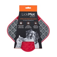 Slomo Red LickiMat Dog & Puppy Slow Down Feeder Mat