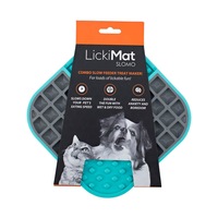 Slomo Turquoise LickiMat Dog & Puppy Slow Down Feeder Mat