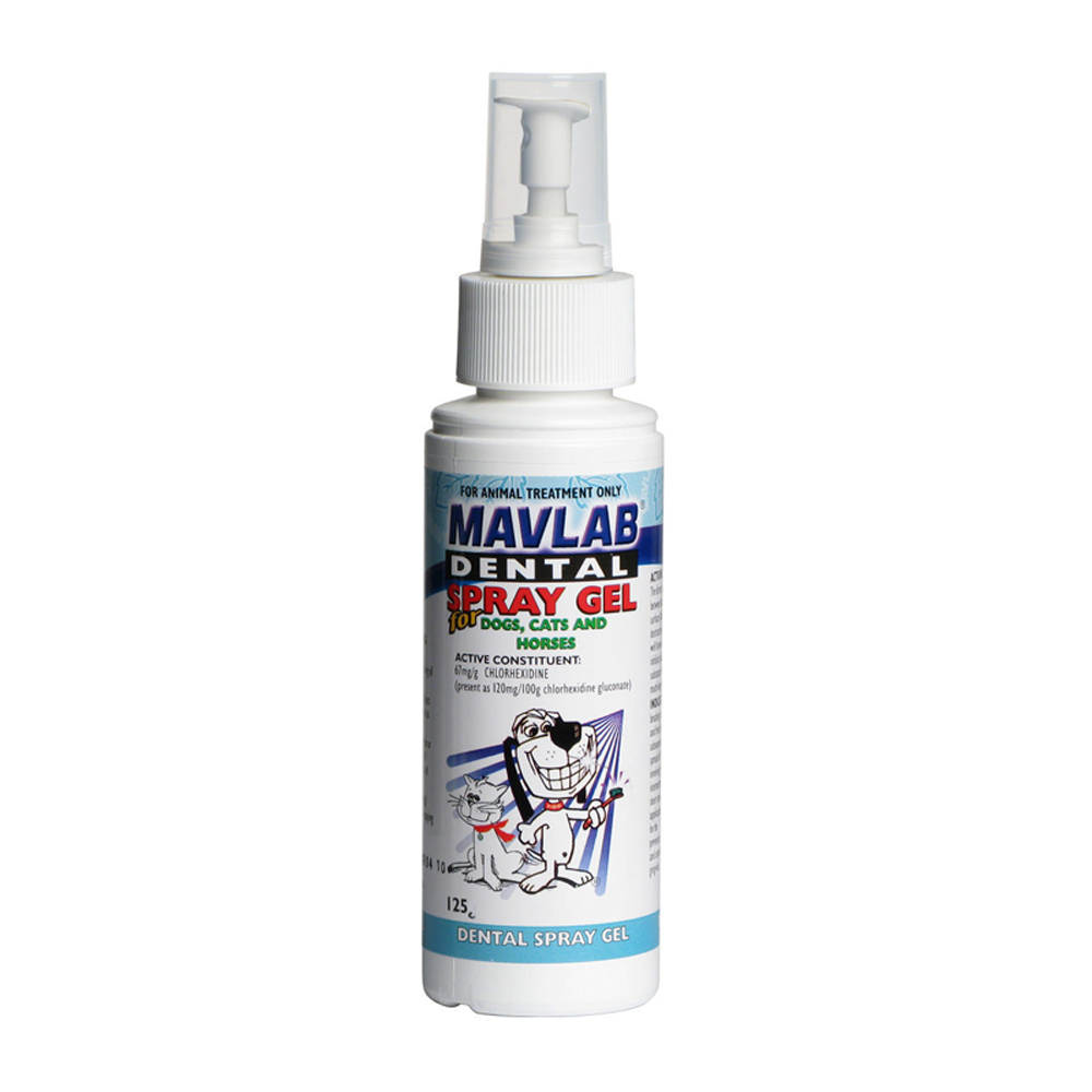 Mavlab 125ml Dental Spray Gel for Dogs, Cats & Horses