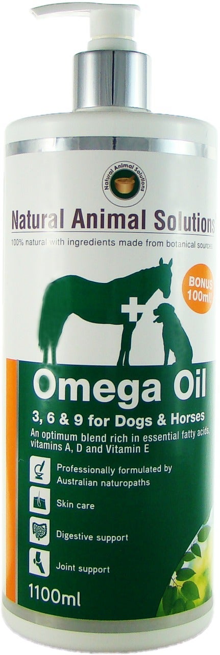 NAS Omega 3, 6 & 9 Oil for Dogs & Horses (1 Litre) Natural Animal Solutions