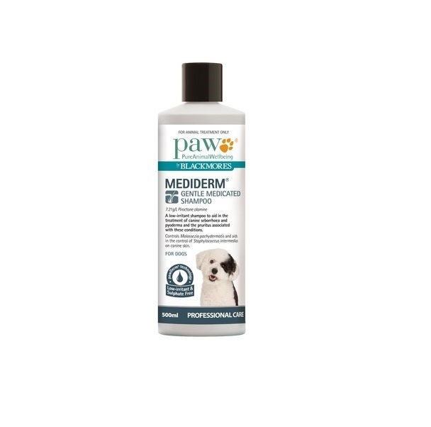 PAW 500ml MediDerm Gentle Medicated Shampoo for Dogs - Blackmores