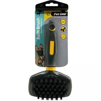 Large Dog Bath Brush for Dog Breeds with Short Hair (Pet One)