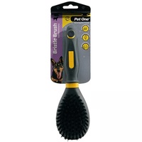 Large Dog Bristle Brush Stimulated & Massages Skin - Smooth Coat (Pet One)