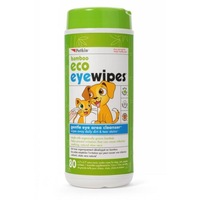 Bamboo Eco Pet Eyewipes for Dogs Cats Gentle Eye Cleaner Petkin 80 Wipes