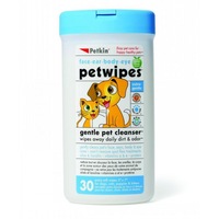 Petwipes for Dogs & Cats Wipes Away Daily Dirt & Odour - Petkin - 30 Wipes