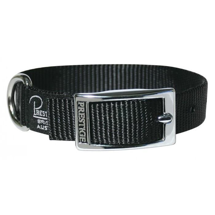 Black Nylon Dog & Puppy Collar - 19mm x 30cm (Prestige Pet Collar)