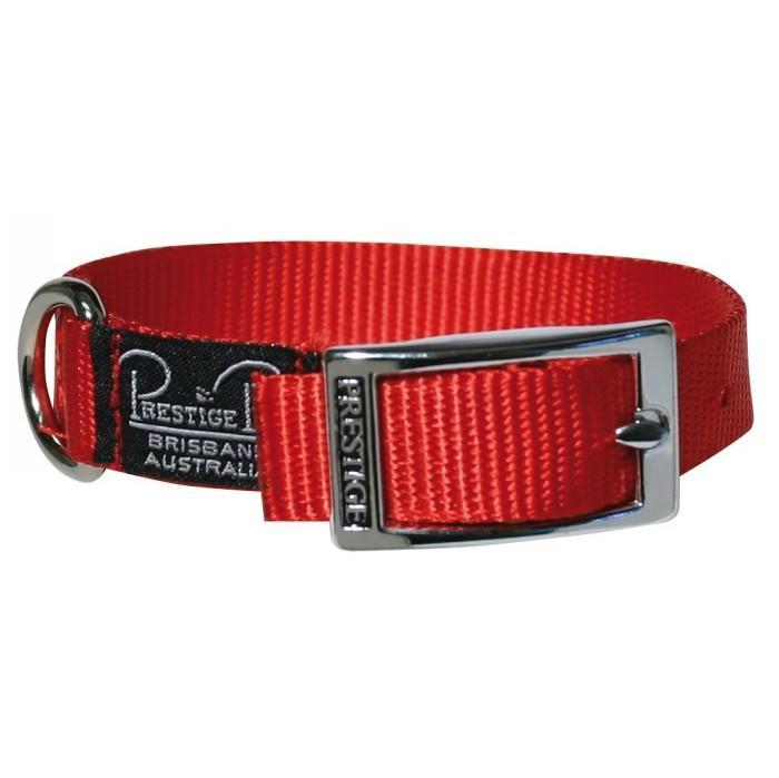 Red Nylon Dog & Puppy Collar - 19mm x 30cm (Prestige Pet Collar)