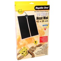 Reptile One 20 Watt Heat Mat Pad for Reptiles - 42cm x 28cm - Snakes, Lizards