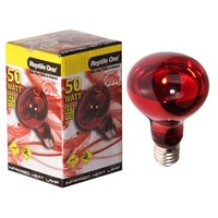Reptile One 50 Watt Infrared Heat Globe Lamp Eddison Screw Fitting Snakes