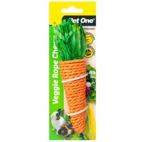 Rope Chew Carrot Veggie Chew Size Large 17cm Small Animal Dental Chew by Pet One