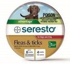 Seresto Flea & Tick Collar for Large Dogs Over 8kgs - 8 Month Protection (Bayer)