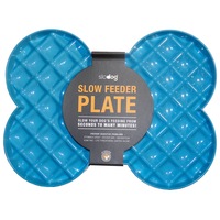 Slowdog Cyan Blue Slow Pet Feeder Plate for Dogs to Slow Feeding Time
