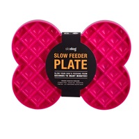 Slowdog Magenta Pink Slow Pet Feeder Plate for Dogs to Slow Feeding Time