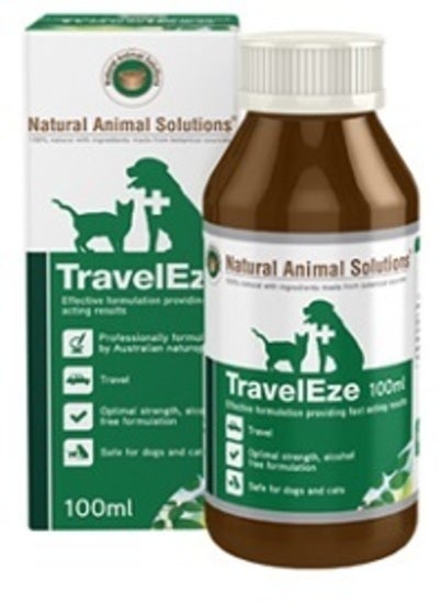 NAS TravelEze for Dogs & Cats (100ml) Natural Animal Solutions Pet Car Anxiety