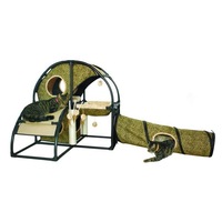 Feline Fun House with Tunnel for Cats & Kittens - (81x81x81cm) (Zeez)