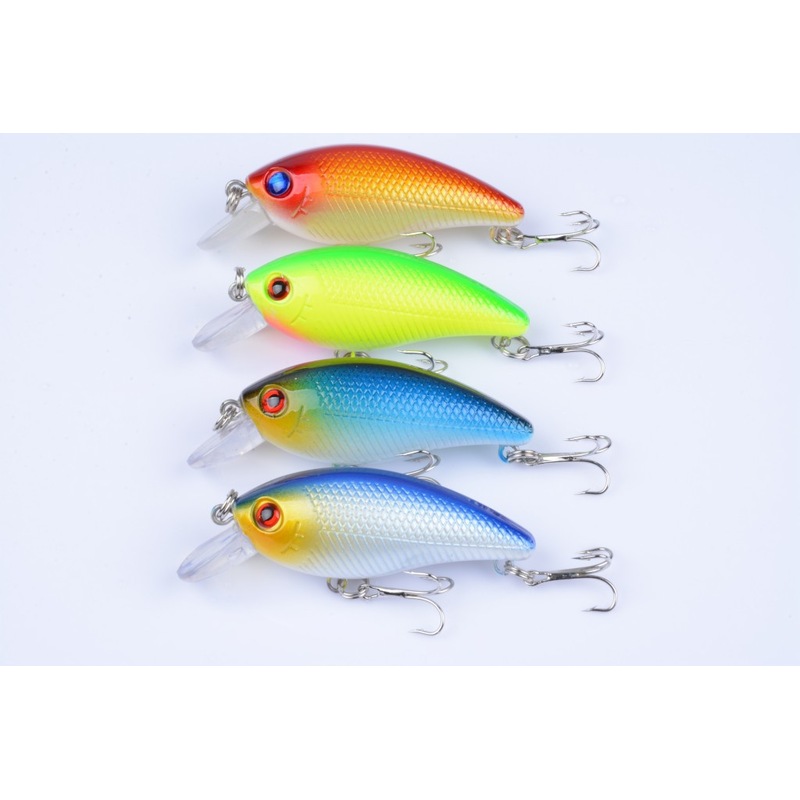 Buy 4X 6.5cm Popper Poppers Fishing Lure Lures Surface Tackle Saltwater ...