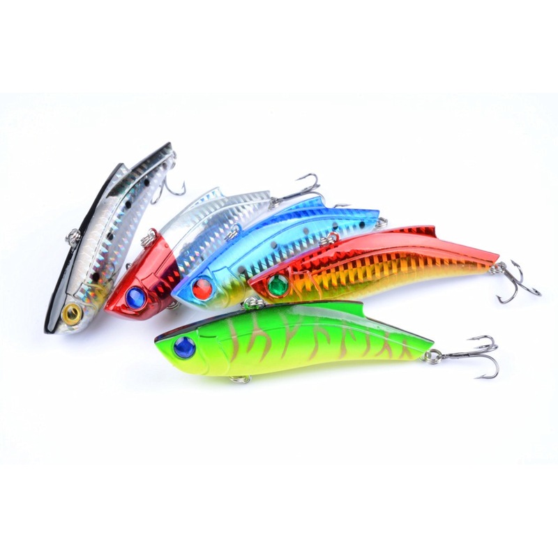 Buy 5x 9cm Vib Bait Fishing Lure Lures Hook Tackle Saltwater MyDeal