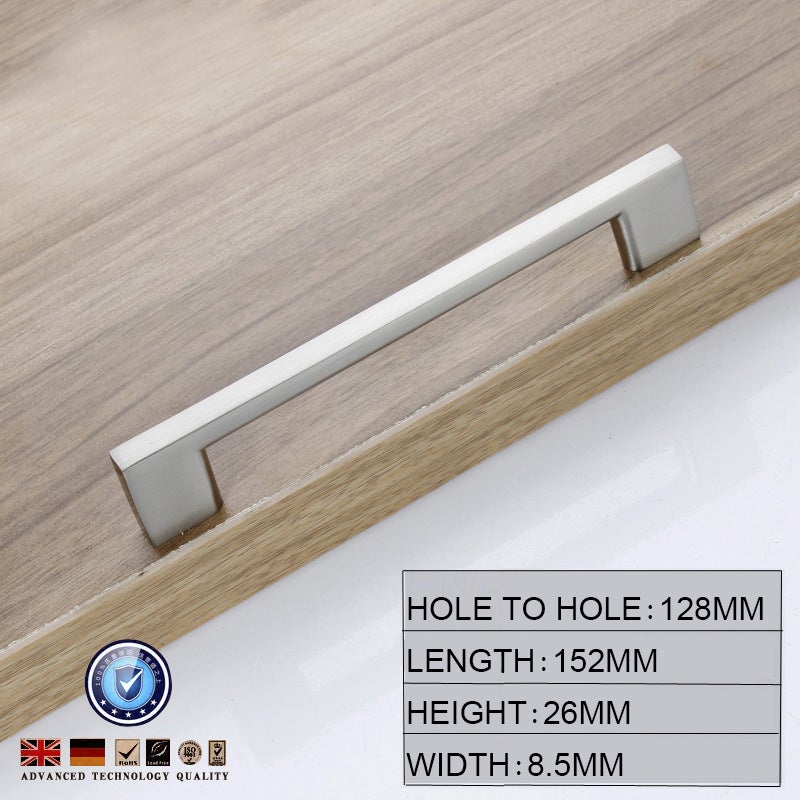 Brushed Nickel Kitchen Door Cabinet Drawer Handle Pulls 96mm-224MM