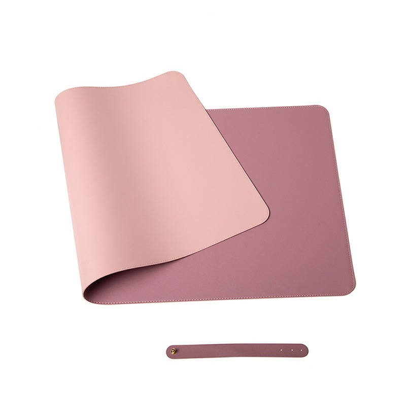 Buy Pink 90cm*45cm Dual Side Office Desk Pad Waterproof PU Leather