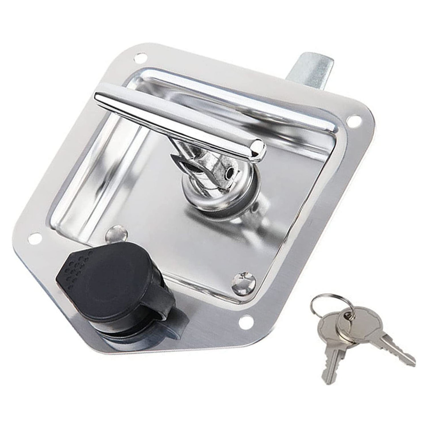 Trailer Lock Heavy Duty Stainless Steel Trailer Door Latch T-Handle Lock – Chrome Finish For Camper, RV, Toolbox Toolbox Latch - Foto 9