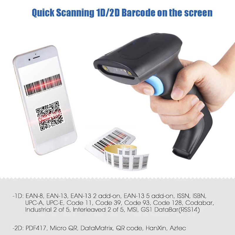 Wired Barcode Qr Bar Code Screen Scanner Data 1d 2d Reader Usb Cable Mobile Payment Store Mydeal