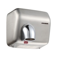 Mywashroom Automatic Hand Dryer commercial 304 Stainless Steel-Silver