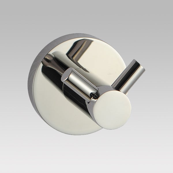 Round Chrome 304 Stainless Steel Double Wall Hook