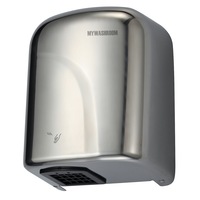 Mywashroom Automatic Hand Dryer Touchless Operation Ensures Hygienic Stainless Steel-Silver