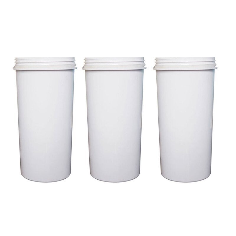 8 Stage Water Filter KDF Charcoal Ceramic BPA Free White 3 Pack