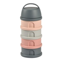 Beaba Formula & Snacks Container - Mineral Grey/Pink