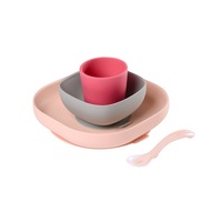 Beaba Silicone Suction Meal Set - Pink