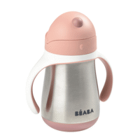 Beaba Stainless Steel Straw Cup - Pink