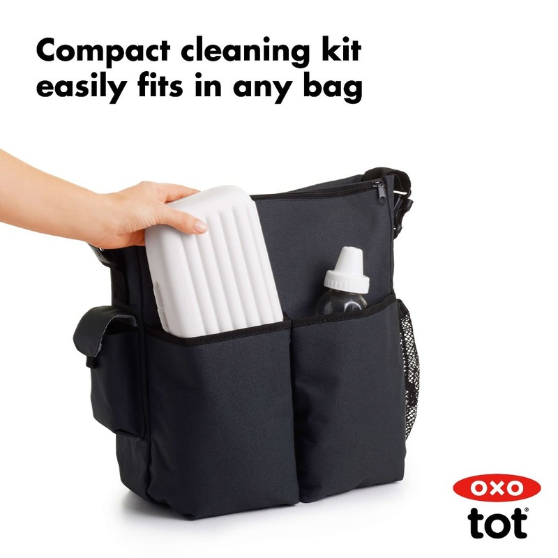 Buy OXO Tot Drying Rack & Bottle Brush Grey MyDeal