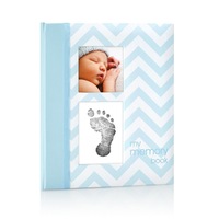 Pearhead Chevron Baby Book - Blue