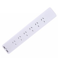 6 Way Outlet Power Board Socket with 2 USB 1 Meter Surge Protection SAA Approved Australian Standard