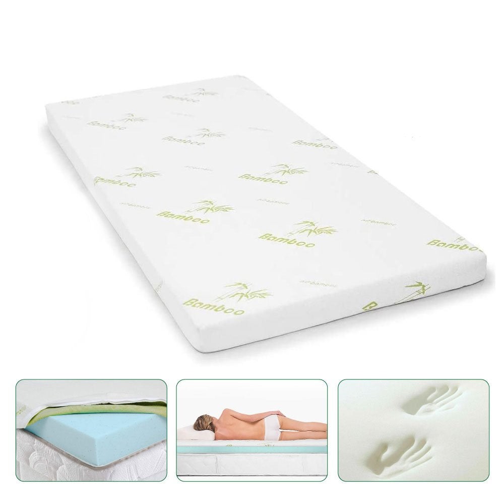 Queen Size - 6cm Memory Foam Mattress Topper with Bamboo Cover
