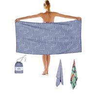 Sand Free Beach Towel Blanket Quick Dry Super Absorbent Microfiber with Carry Bag