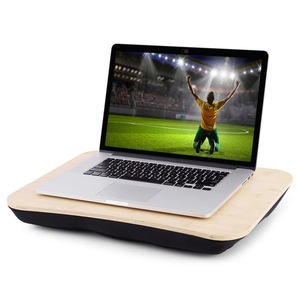 Portable Lap Tray Bean Bag Cushion Computer Laptop Table Pillow Wooden Frame AU