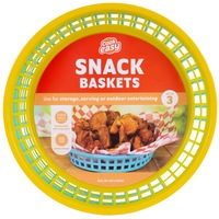 Cook Easy Set of 3 Round Plastic Snack Baskets