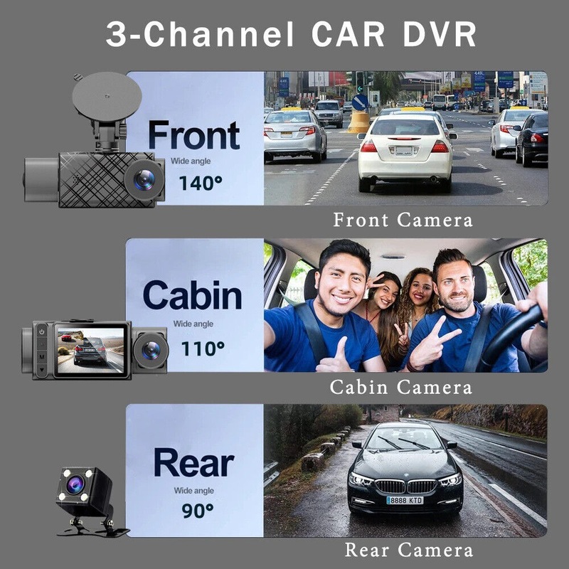 dash cam front and cabin