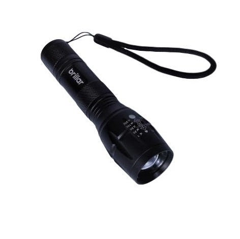 LED 5 Mode Tactical Torch 3 Mode Brightness Strobe S.O.S. Zoomable Durable Water Resistant Visible Up to 2 Miles