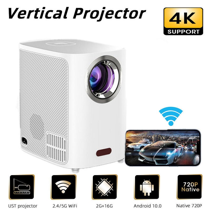 Buy Mini Portable Projector 8000 Lumens HD 1080P 4K Wireless WIFI Bluetooth  Home Cinema Movie Video Projector Ios/Android/HDMI/USB/AV - MyDeal