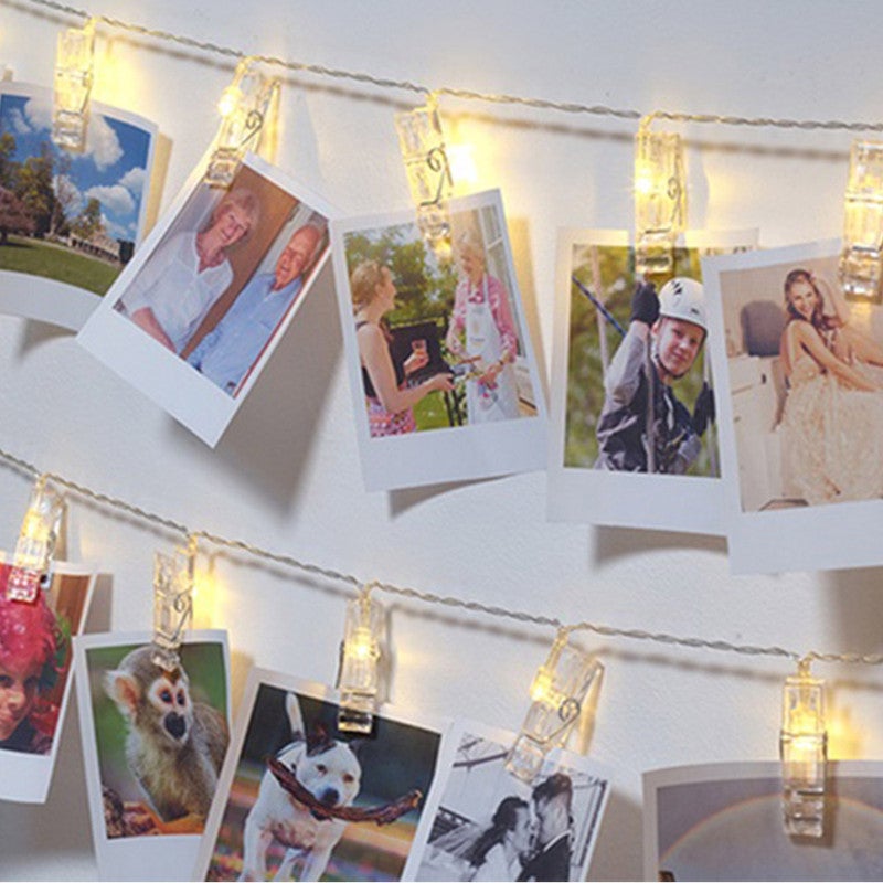 LED Hanging Picture Photo Peg Clip Fairy String Lights Party Decoration