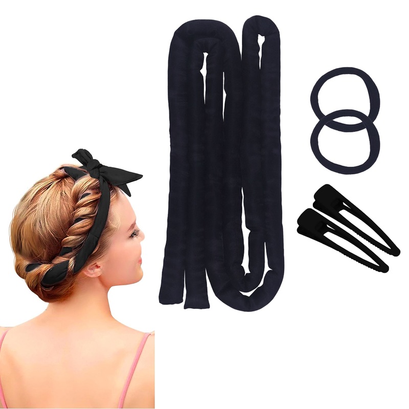 Buy 1.6 Meters Heatless Small Curling Rod Headband for Long Hair and