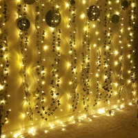 10-Meter 100LED Artificial Ivy Leaves Light String Battery-powered Light String